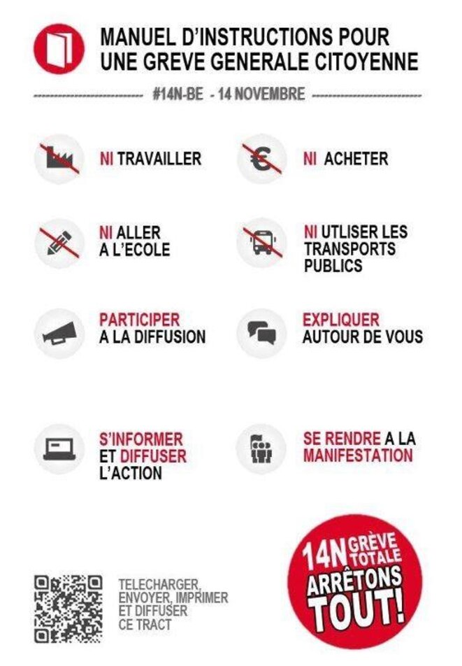 Grève générale le 14 novembre!